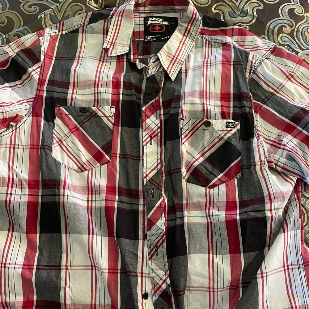 Lot of 3 No Fear short sleeve button up shirts